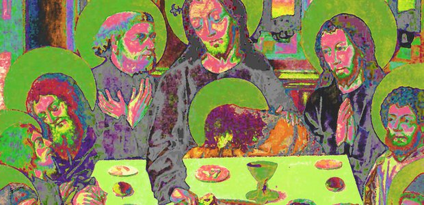 Abendmahl ist Gemeinschaft mit Jesus: Abendmahlsdarstellung aus dem 15. Jahrhundert. | Bearbeitung: Meik Krick