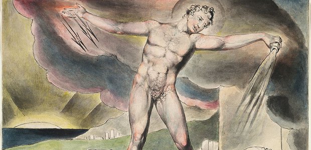 Satan schüttet die Plagen über Hiob aus (Aquarell von William Blake) | cc wikimedia.com