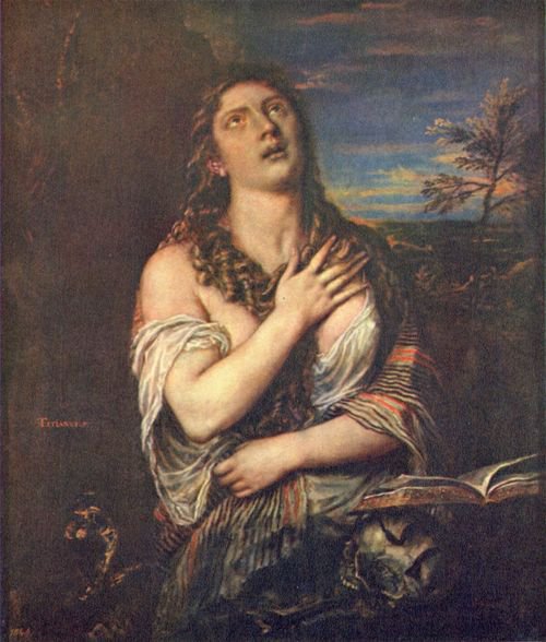 Tizian malte Maria Magdalena als verführerische Prostituierte.