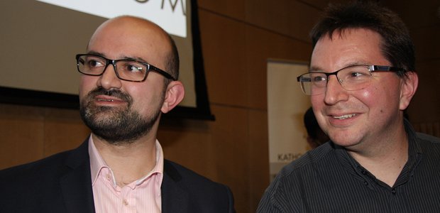 Sehen den Islam in der Krise: Der Soziologe Ercan Karakoyun (links) und der Religionswissenschaftler Michael Blume. Foto: Doris Stickler