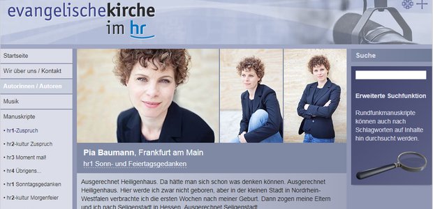 Pfarrerin Pia Baumann aus Bockenheim ist eine der Autorinnen der Sendung "Zuspruch" auf hr1.
