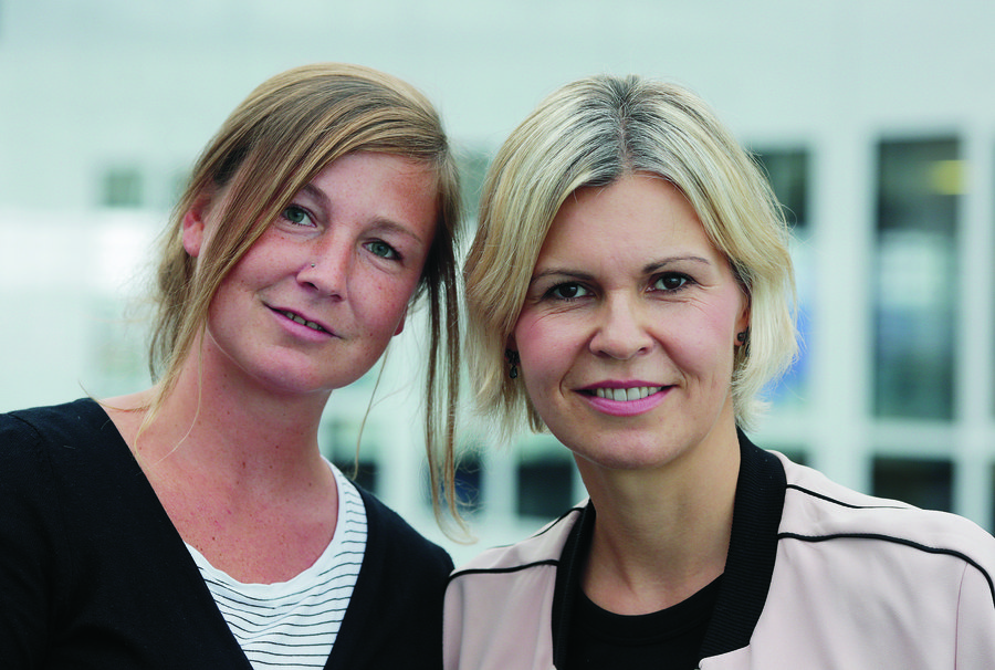 Ansprechpartnerinnen für Obdachlose in den Terminals: v. li. Kristina Wessel und Malgorzata Zambron  |  Foto: Fraport AG