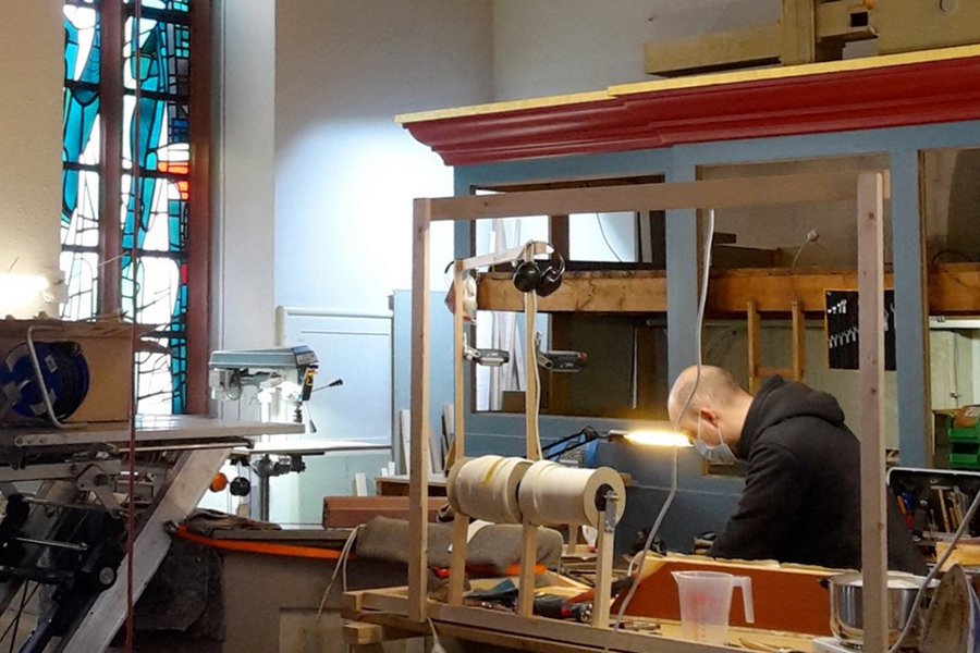 Intensiv wird an der Sanierung der Sankt Thomas Orgel gearbeitet  I Foto: Cornelia Rost