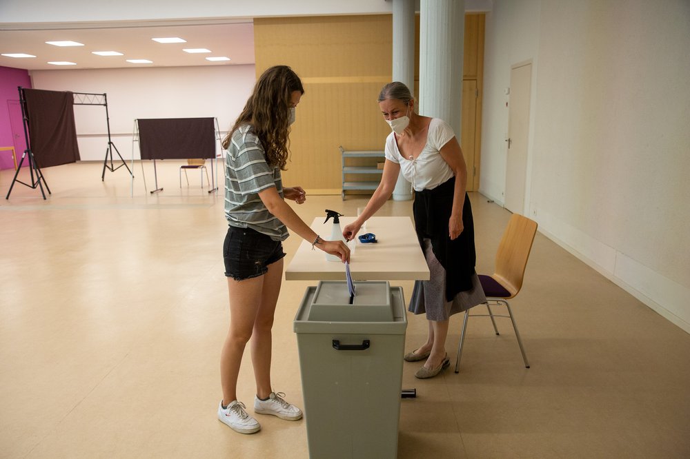 Stimmabgabe in der Offenbacher Markus-Gemeinde
