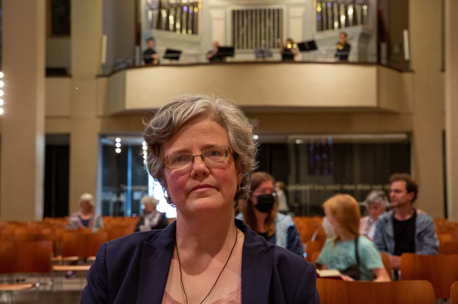 Nicole Lauterwald beim Jugendposaunentag in der Heiliggeistkirche I Foto: Rolf Oeser