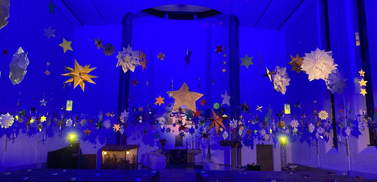 Sternenhimmel in der Frankfurter Erlösergemeinde Foto privat