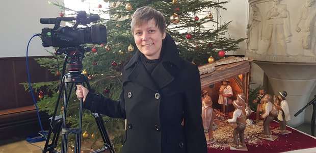 Irmela Büttner, Pfarrerin in Offenbach-Bieber: 2021 wird eine Kamera den Gottesdienst an Heiligabend begleiten, die Proben laufen.  I Foto privat