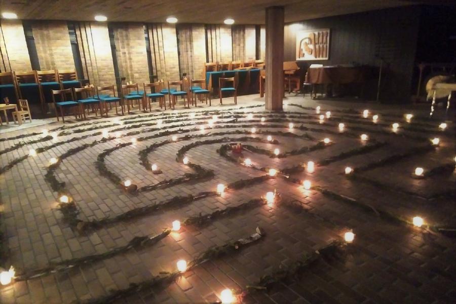 Schon eine kleine Tradition: das adventliche Labyrinth  I Foto: privat