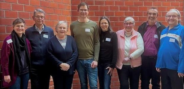 Der neue Kirchenvorstand des Zusammenschlusses : Kirsten Prinz, Jürgen Blume, Angela Sluyter, Jens Pohlmann, Anna Staedler, Anita Johannes, Pfarrer Thomas Jourdan, Armin Hinterseher I  Foto privat