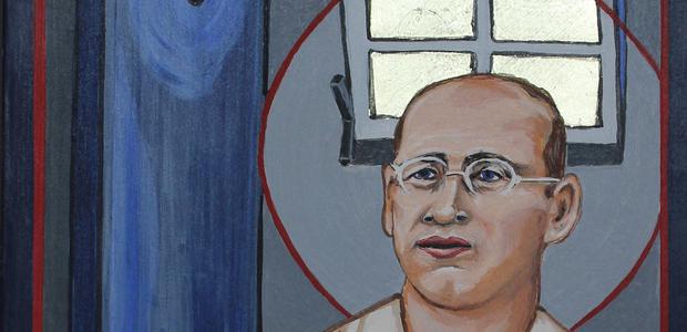 Ausschnitt der Ikone, die dem Widerstandskämpfer Dietrich Bonhoeffer gewidmet ist. I Harmjan Dam / BIMU