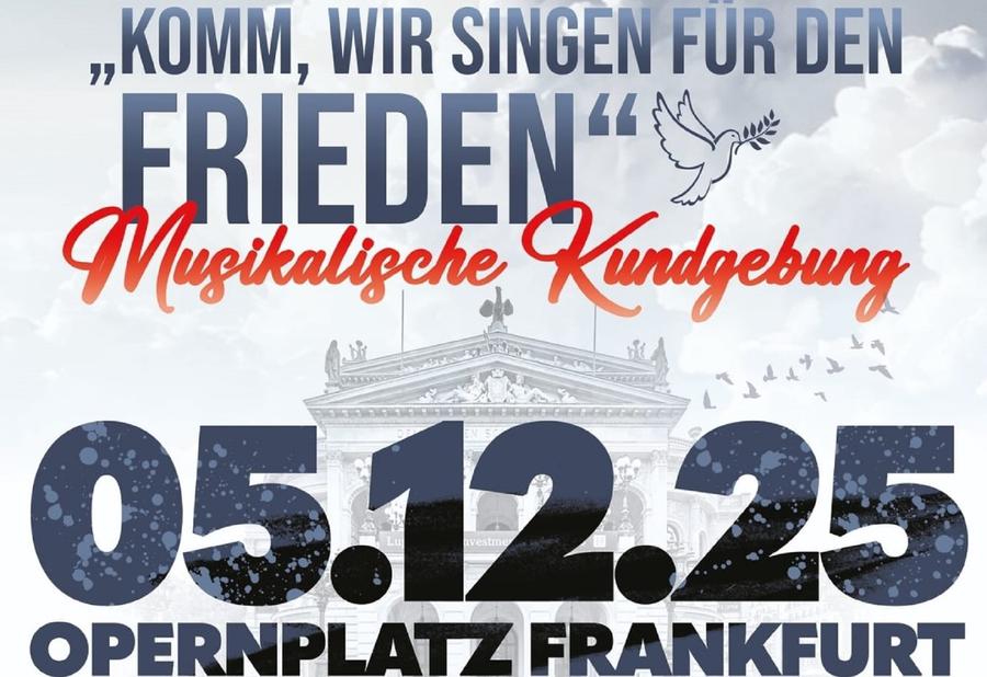 Plakatausschnitt: Gemeinsam singen für den Frieden
