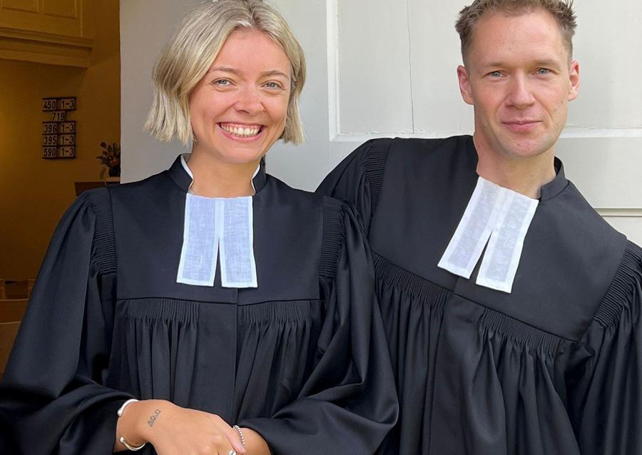 Im Vikariat: Franka Henkenborg und Lars Maihöfner  I Foto: Dominique Popp