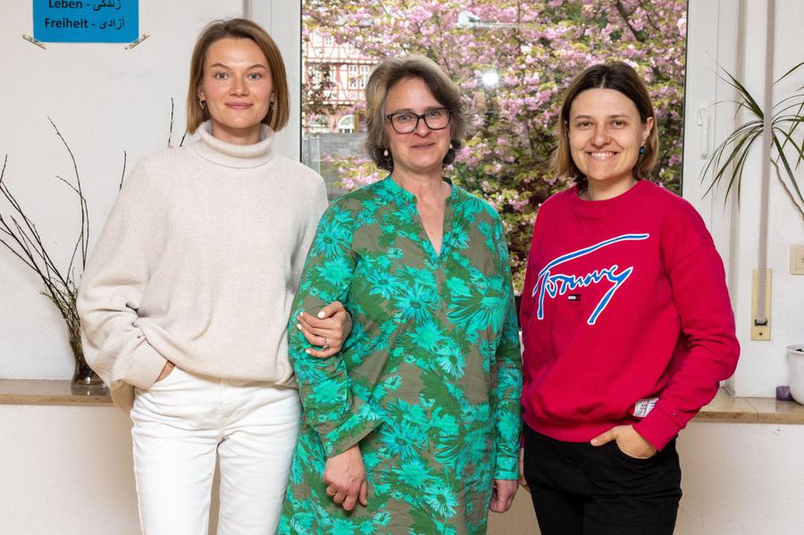 Anastasiya Kolesnyk, Anne Daur-Lyrhammer und Elena Kostenko sind inzwischen Freundinnen. | Foto: Rolf Oeser