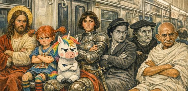 Von Jesus über Rosa Parks bis Gandhi: Menschen, die mutig Nein sagten, haben die Welt zum Besseren  verändert. | Felix Volpp unter Verwendung von ChatGPT