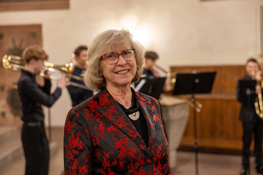 Sunhild Pfeiffer 2024 bei der Verleihung des Robert-Schumann-Preises Foto: Rolf Oeser