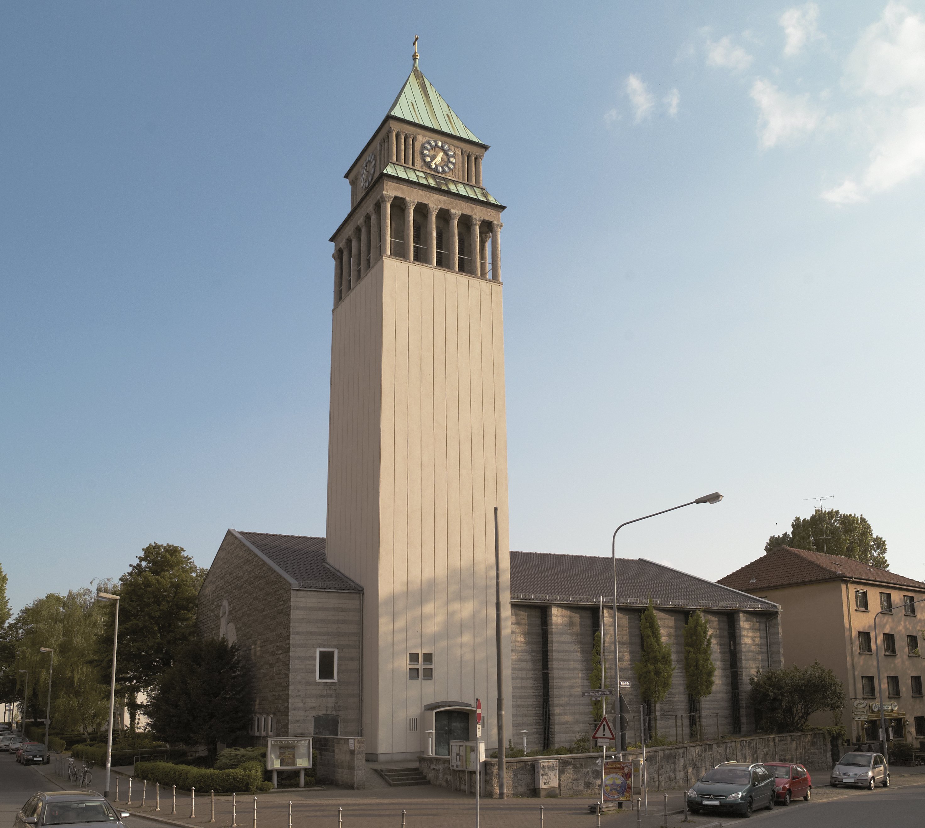 Die Kirche der evangelisch-lutherischen St. Nicolai-Gemeinde im Frankfurter Ostend