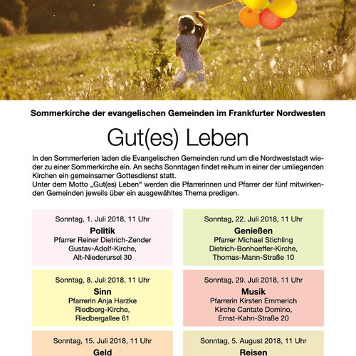 Flyer und Plakat "Sommerkirche"