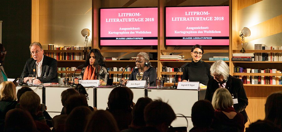 Podiumsdiskussion zum 30. Jubilum des LiBeraturpreises im Literaturhaus.  |  Foto: Ilona Surrey