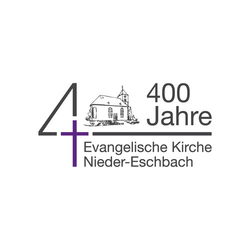 Logo anlässlich des Jubiläums "400 Jahre Evangelische Kirche Nieder-Eschbach"  |  Idee & Design: Felix Volpp