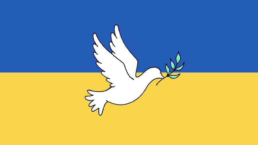 Frieden für die Menschen in der Ukraine  |  Illustration: Felix Volpp